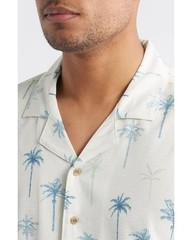 JOHNNIE-O $128 WILLIE HANGIN’ OUT SHORT SLEEVE BUTTON UP SHIRT IN IVORY SZ XL