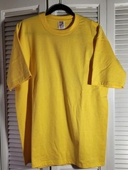 Vintage Jerzees Blank Yellow T Shirt XL 50/50 Cotton/Poly Blend