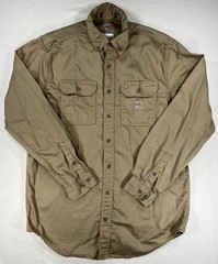 Carhartt FR Shirt FRS003 Men’s Large Tall Flame Resistant Twill Beige