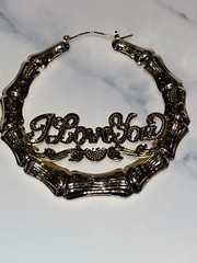 ‘I love you’ Door Knocker Hoops