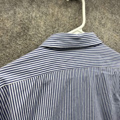 Lauren Ralph Lauren Dress Shirt Mens 17.5 34/35 Blue Stripe Non Iron Long Sleeve