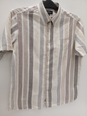 Blue Harbour Large Linen and Cotton Short Sleeve Shirt Button Down Collar 41-43″
