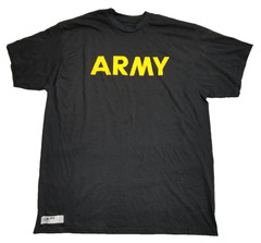 US Military Army Physical Fitness Uniform APFU Short Sleeve Shirt Black XS – EXC