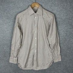 Turnbull & Asser Formal Dress Shirt Mens 16″-41cm / L White Check Long Sleeve