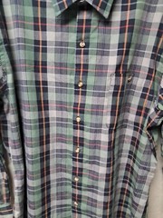 Vtg Sears Button Up Shirt Men’s Medium Plaid Long Sleeve