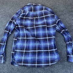 Jachs NY Heritage Flannel Shirt Mens Medium Blue Plaid Excellent Button Down