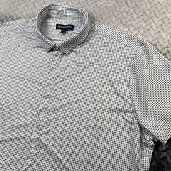 Mizzen Main Halyard Shirt Mens XXL Classic Fit White Squares Performance Stretch