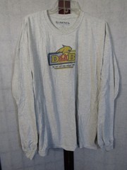 Simms Fishing Products Lt Gray Logo Graphic Cotton Long Sleeve T-Shirt Men’s XXL