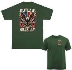 Outlaw Hillbilly 2nd Amendment American Pride Gun Patriotic Graphic T-shirt