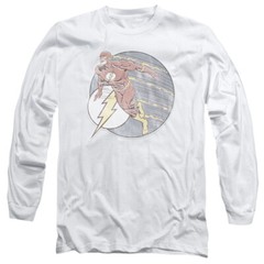 THE FLASH RETRO FLASH IRON Licensed Men’s Long Sleeve Graphic Tee Shirt SM-3XL