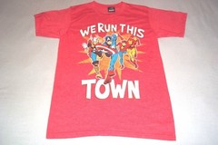 Marvel We Run This Town Captain America Thor Iron Man T-Shirt Adult Small