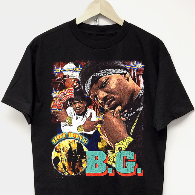 BG rap tee vintage cash money hip hop merch no limit streetwear 90 music t shirt