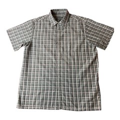 ROHAN MENS WALKABOUT SHORT SLEEVE SHIRT COOLMAX GREY CHECK LARGE