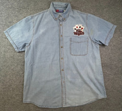 Cotton Heritage Button Up Denim T-Shirt Mens Extra Large Embroidered Las Vegas