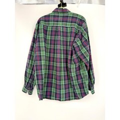 LL Bean Flannel Shirt Mens L Plaid Cotton Long Sleeve Outdoor Workwear Classic
