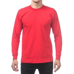PROCLUB MENS HEAVYWEIGHT LONG SLEEVE T SHIRTS PRO CLUB CASUAL COTTON TEE SHIRT