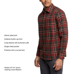 Eddie Bauer Men’s Flannel Shirt Size XL Red