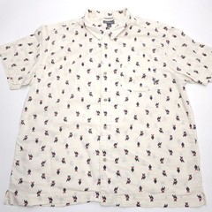 Eddie Bauer Shirt Mens XL All Over Print Sasquatch Bigfoot Life Preserver