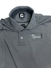 FootJoy Polo Shirt Gray Button Athletic Performance Outdoors Casual Golf Medium