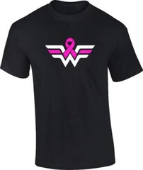 Wonder Woman Breast Cancer Awareness Pink Ribbon T-Shirt