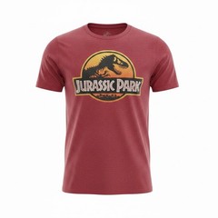 Jurassic Park T-Rex Logo Men’s Crew Neck Graphic T-Shirt