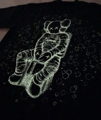 KAWS x Kid Cudi Moon Man Glow In The Dark Shirt Size XXL New W/out Tags