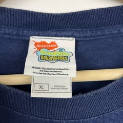 SpongeBob SquarePants T-Shirt Mens XL Navy Logo Graphic 2006 Film TV Vintage