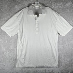 Collars and Co Dress Collar Polo Shirt Men Size XXL 2XL White Short Sleeve