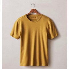 NWOT American Giant Mens Brushed Crew Neck Tee T-Shirt XL Golden Mustard