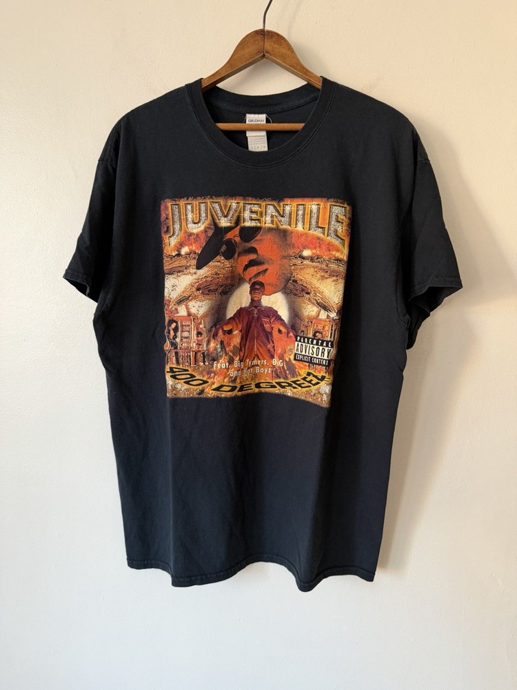 VTG Juvenile 400 Degreez Rap Album Promo Cash Money Records Shirt Black Large