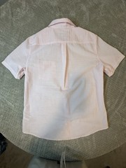 Goodfellow & Co Men’s Seersucker Striped Pink/White Short Sleeve Button-Up S