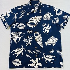 Polo Ralph Lauren Reef Life Vacation Shirt Men’s Size Medium Hook N Loop Collar