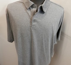 Free Assembly Mens Polo Shirt Gray Short Sleeve L
