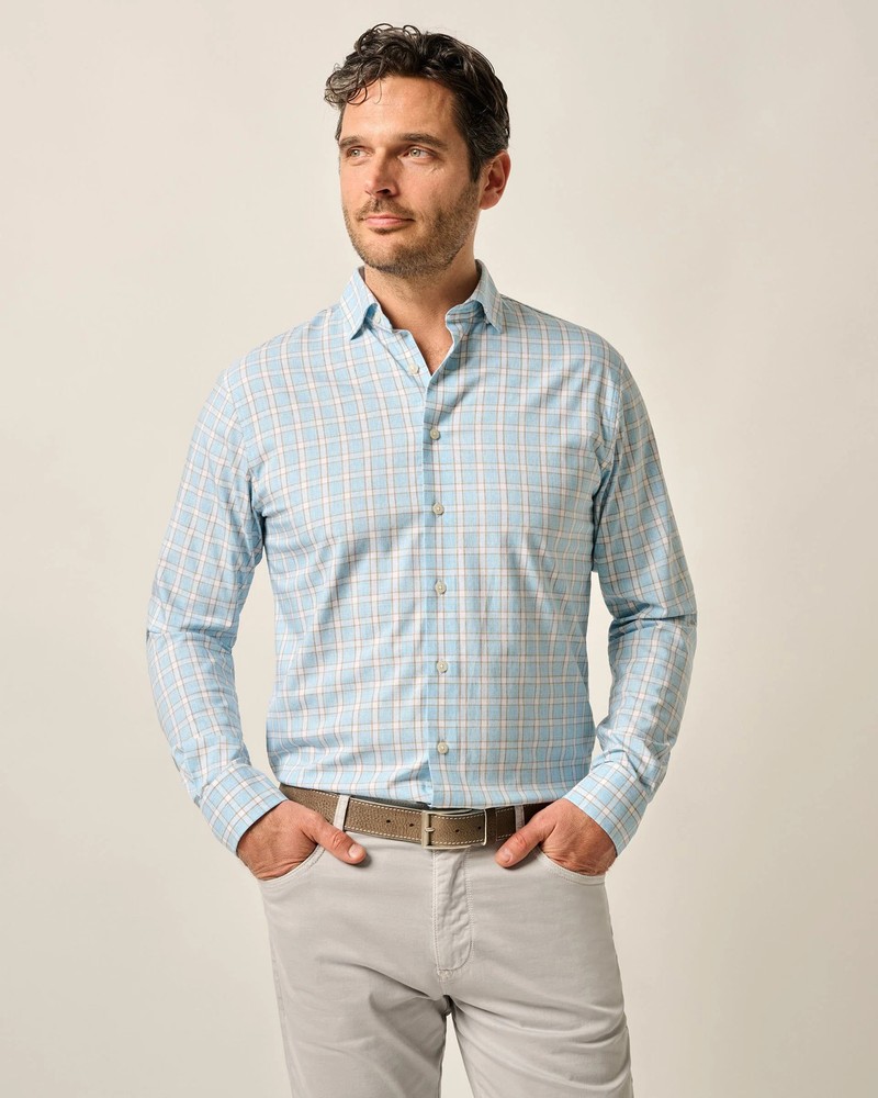 johnnie-O Performance Button Down Shirt – Burleigh Maliblu Size M