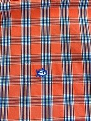 Southern Tide Skipjack Men’s Classic Fit Stretch Pocket Orange Plaid Shirt Small