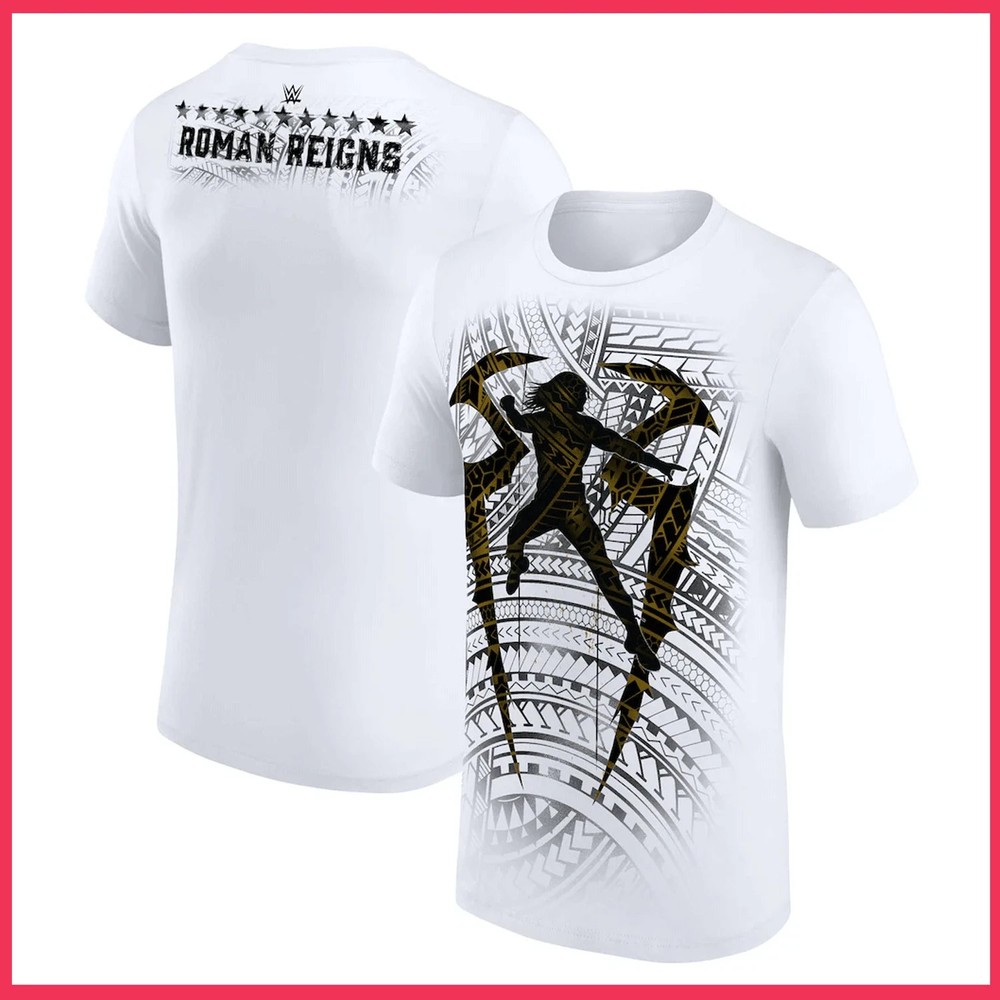 SALE!!! White Roman Reigns Tribal Logo T-Shirt All Size Print Gildan