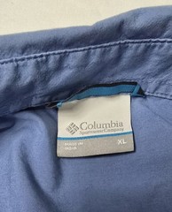 Columbia Sportwear Men’s XL Short Sleeve Blue Button Down Lined Shirt RN#69724