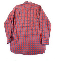 Southern Tide Skipjack Men’s Classic Fit Stretch Pocket Orange Plaid Shirt Small