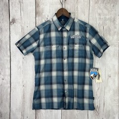Kuhl Mens Small Response Eluxur Shirt Sierra Nevada Beer Blue Plaid NWT