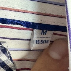 JOHN LENNON Mens Striped Button Down Shirt Size M 15.5 16 Embroidered Face