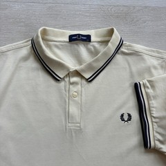 Fred Perry M3600 Short Sleeve Twin Tipped Polo Shirt Yellow Mens Size 2XL (XXL)