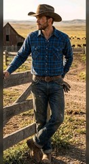 Wrangler Wrancher Plaid Flannel Shirt Mens XL Pearl Snap Workwear Outdoor #5400