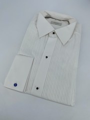 Eton Dress Shirt Mens L 16 – 41 White Pleated Tuxedo Slim Fit Business Formal