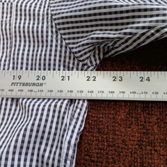 Viyella Button Down Shirt Mens Medium Black White Pinstripe Short Sleeve Preppy