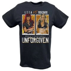 WWE Trish Stratus Vs Lita Black T-Shirt , Unforgiven Match