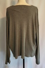 Vintage 90s Waffle/Thermal Knit/ Long John Men’s Shirt L Grunge -COLLEZIONI- Gra