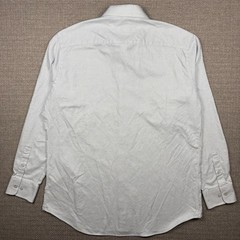 David Donahue Mens Shirt 17.5 17 1/2 34 35 Long Sleeve White Blue Green Slim
