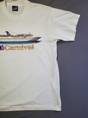 Vintage 80’s Carnival Cruise Ship shirt Large White Single Stitch Made in USA