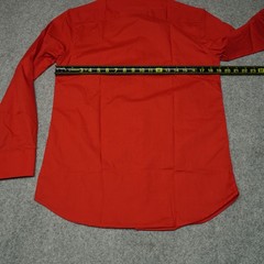 OMEGA ITALY Dress Shirt Men’s Red S 14-14.5 32-33 Cotton Blend Long Sleeve New