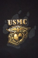 Vintage Marines XL Release the Dogs of War Black T-Shirt Great Condition